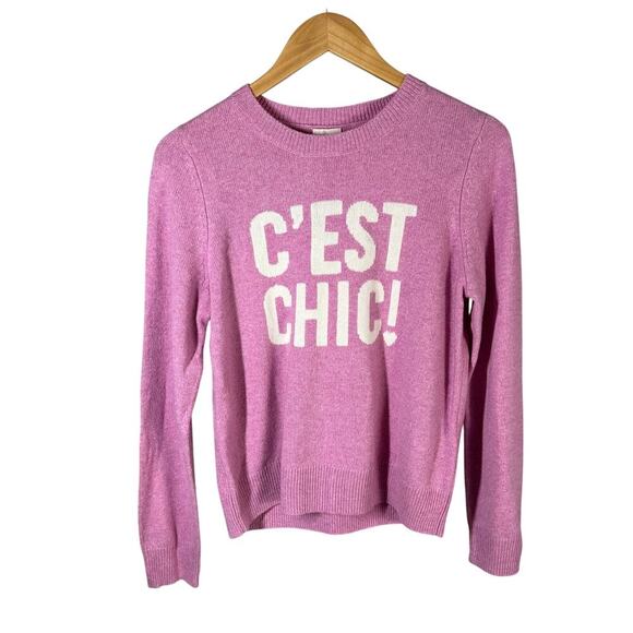 Cinq à Sept Women's C'est Chic Wool Blend Sweater Size Medium Pink Quartz Ivo - Picture 2 of 13
